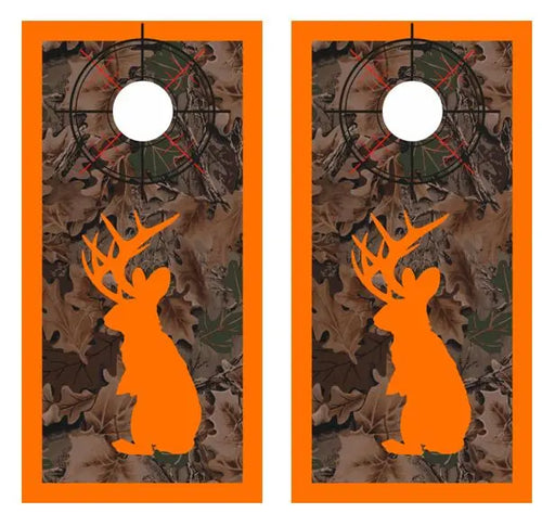 Jackalope Hunter Camo Cornhole Wood Board Skin Wr Ripper Graphics