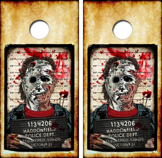 Jason Voorhees/Feddy Krueger Cornhole Wrap Decal with Free Laminate Included Ripper Graphics