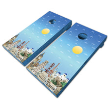 Load image into Gallery viewer, &quot;Landmark Skyline View Cornhole Game Boards Decals Wraps Cornhole Board Wraps and Decals Cornhole Skins Stickers Laminated Cornhole Wraps KT Cornhole &quot;
