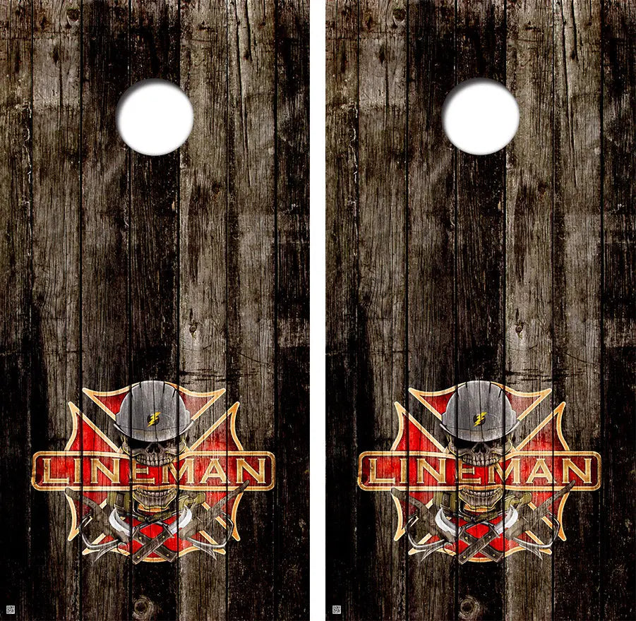 Lineman Firefighter Conhole Board Skin Wraps FREE LAMINATE Ripper Graphics