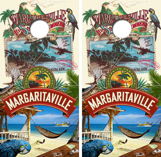 Magaritaville Cornhole Wood Board Skin Wrap Ripper Graphics