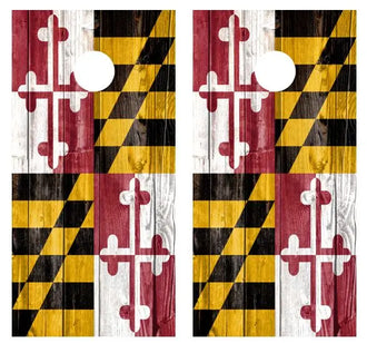 Maryland State Flag Wood Cornhole Board FREE LAMINATE Ripper Graphics