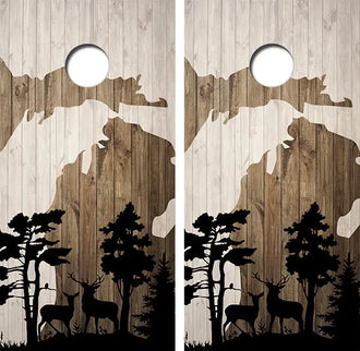 Michigan Deer Hunting Cornhole Wood Board Skin Wrap Ripper Graphics