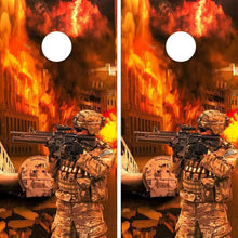 Load image into Gallery viewer, &quot;Military Paratroopers Cornhole Vinyl Wraps &amp; Cornhole Boards (2 Pack) FH2066 KT Cornhole &quot;
