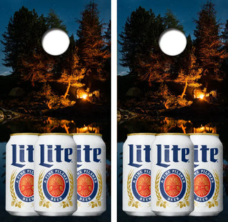 Miller Lite Camping Cornhole Wrap Decal with Free Laminate Included Ripper Graphics