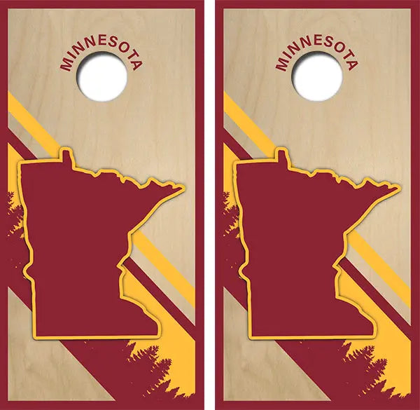 Minnesota Gophers Cornhole Wood Board Skin Wraps FREE LAMINATE Ripper Graphics