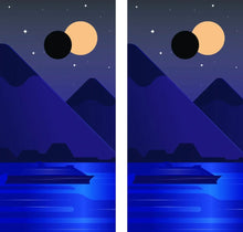 Load image into Gallery viewer, &quot;Moonlight Mountain Cornhole Game Boards Decals Wraps Cornhole Board Wraps and Decals Cornhole Skins Stickers Laminated Cornhole Wraps KT Cornhole &quot;
