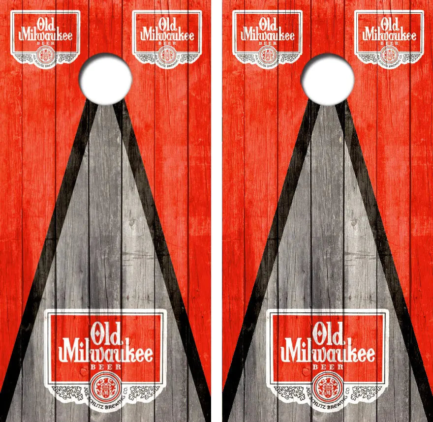 Old Milwaukee Beer Cornhole Wrap Decal with Free Laminate Included Ripper Graphics