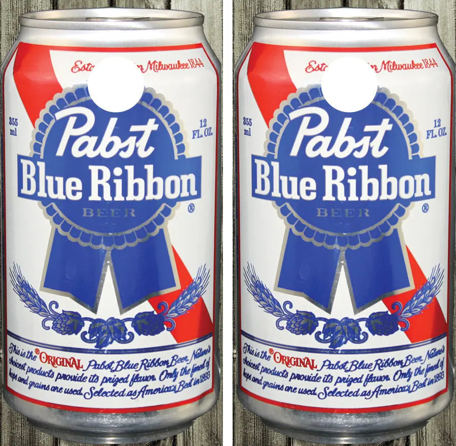 Pabst Blue Ribbon Can Cornhole Wrap FREE LAMINATE Ripper Graphics