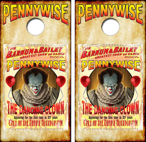 Pennywise The Dancing Clown Cornhole Wrap Decal with Free Laminate Included Ripper Graphics
