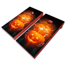 Load image into Gallery viewer, &quot;Pumpkin Cornhole Game Boards Decals Wraps Cornhole Board Wraps and Decals Cornhole Skins Stickers Laminated Cornhole Wraps KT Cornhole &quot;
