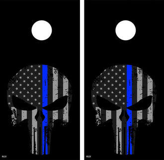 Punisher Skull Flag Cornhole Board Skin Wrap FREE LAMINATE Ripper Graphics
