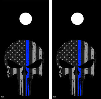 Punisher Skull Flag Cornhole Board Skin Wrap FREE LAMINATE Ripper Graphics