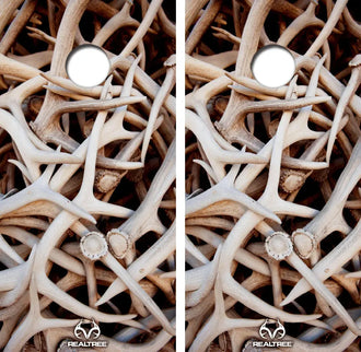 Realtree Antler Stack Cornhole Wrap Decal with Free Laminate Included Ripper Graphics