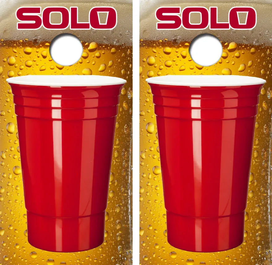 Red Solo Cup Beer Cornhole Wrap Decal with Free Laminate Included Ripper Graphics