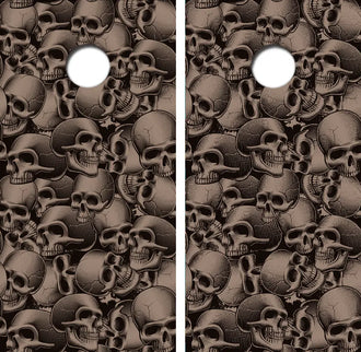 Seemless Skulls Cornhole Wrap Decal with Free Laminate Included Ripper Graphics