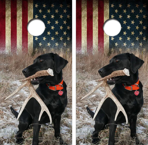 Shed Hunting Labrador Retriever Cornhole Wrap Decal with Free Laminate Included Ripper Graphics