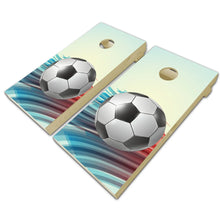 Load image into Gallery viewer, &quot;Soccer Cornhole Game Boards Decals Wraps Cornhole Board Wraps and Decals Cornhole Skins Stickers Laminated Cornhole Wraps KT Cornhole &quot;
