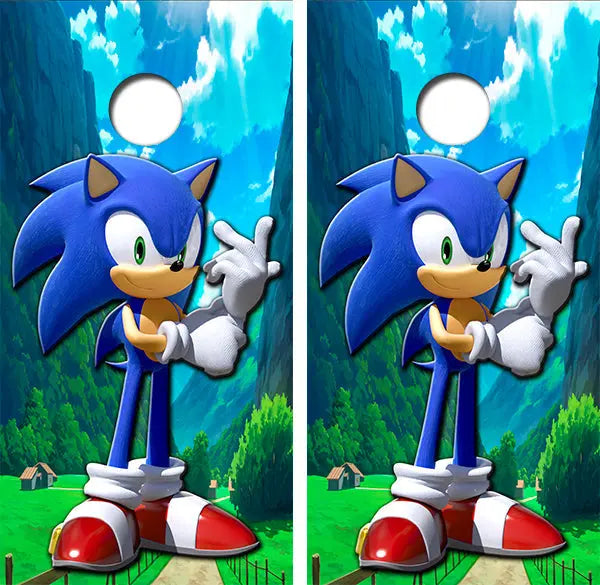 Sonic the Hedgehog Cornhole Wood Board Skin Wrap Ripper Graphics