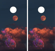 Load image into Gallery viewer, &quot;Spooky Moon Cornhole Game Boards Decals Wraps Cornhole Board Wraps and Decals Cornhole Skins Stickers Laminated Cornhole Wraps KT Cornhole &quot;
