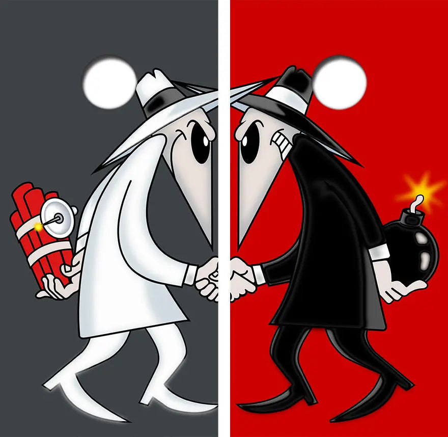Spy vs Spy Cornhole Wrap Decal with Free Laminate Included Ripper Graphics