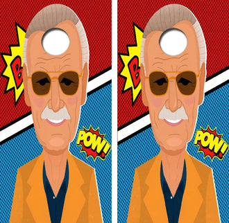 Stan Lee Marvel Creator Cornhole Wrap Decal with Free Laminate Included Ripper Graphics