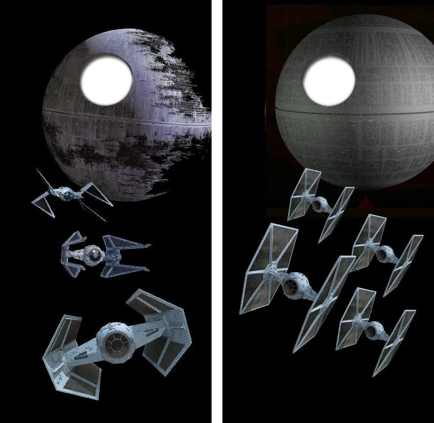 Star Wars Death Stars Cornhole Wrap Decal with Free Laminate Included Ripper Graphics