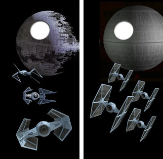 Star Wars Death Stars Cornhole Wrap Decal with Free Laminate Included Ripper Graphics