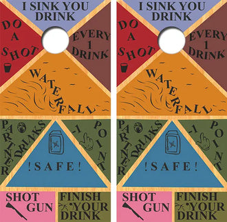 Surprise Toss Cornhole Wood Board Skin Wraps FREE LAMINATE Ripper Graphics