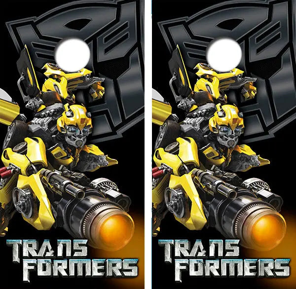 Transformers Bumblebee Cornhole Wrap Decal with Free Laminate Included Ripper Graphics