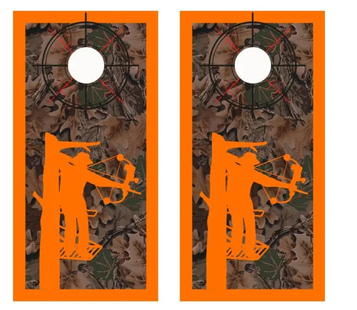 Tree Stand Bow Hunter Real Tree Camo Cornhole Wood Board Skin Wr Ripper Graphics