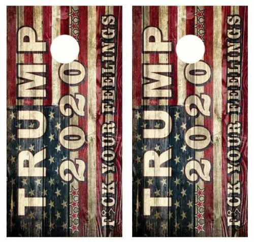 Trump 2020 Cornhole Wood Board Skin Wraps FREE LAMINATE Ripper Graphics