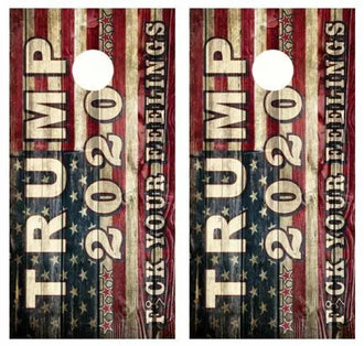 Trump 2020 Cornhole Wood Board Skin Wraps FREE LAMINATE Ripper Graphics
