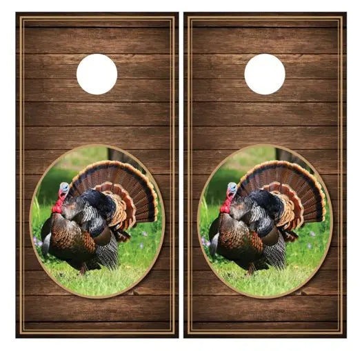 Turkey Barnwood Cornhole Wood Board Skin Wraps FREE LAMINATE Ripper Graphics