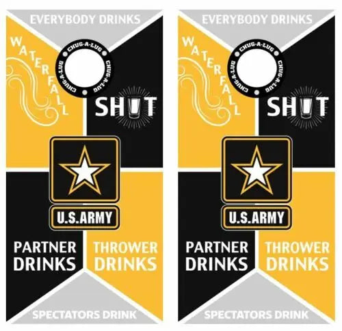 U.S. Army Drinking Cornhole Wood Board Skin Wrap Ripper Graphics