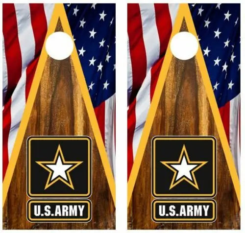 U.S. Army Patriotic Cornhole Wood Board Skin Wraps FREE LAMINATE Ripper Graphics