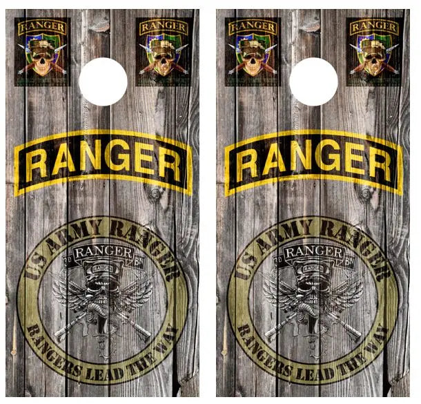 U.S. Army Ranger Barnwood Cornhole Wood Board Skin Wrap Ripper Graphics