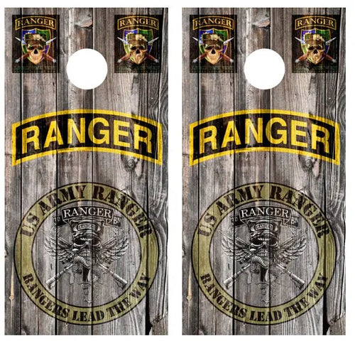 U.S. Army Ranger Barnwood Cornhole Wood Board Skin Wrap Ripper Graphics