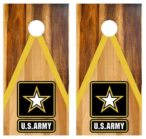 U.S. Army Two Tone Wood Cornhole Wood Board Skin Wrap Ripper Graphics