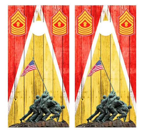 US Marine Corps Cornhole Wood Board Skin W Ripper Graphics