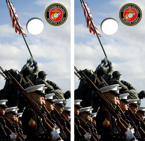 US Marines Cornhole Wood Board Skin Wraps FREE LAMINATE Ripper Graphics
