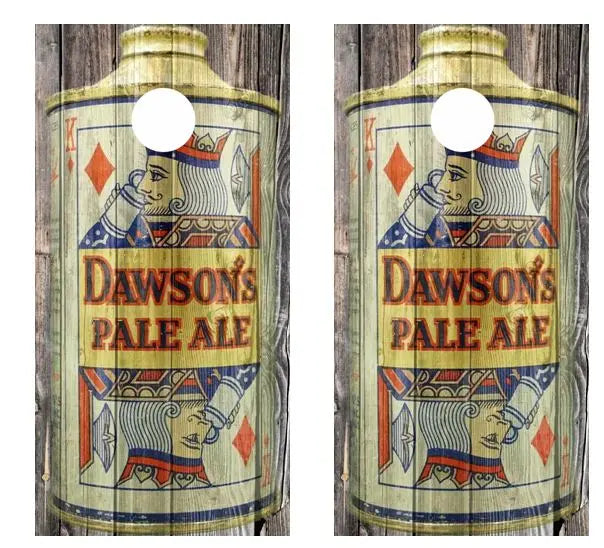 Vintage Dawson Pale Ale -  Beer Can Barnwood Cornhole Wood B Ripper Graphics
