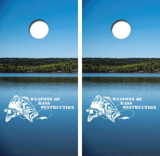 Weapons Of Bass Destruction Cornhole Wrap Decal with Free Laminate Included Ripper Graphics