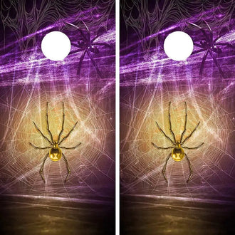 Webbed Spider Cornhole Vinyl Wraps & Cornhole Boards (2 Pack) FH2103 KT Cornhole