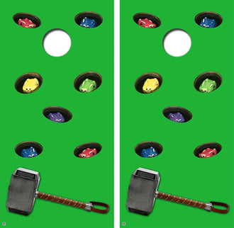 Whack A Mole Cornhole Board Skin Wraps FREE LAMINATE Ripper Graphics