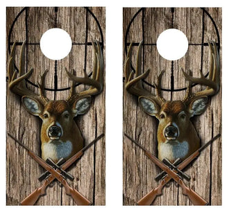 Whitetail Deer Hunting Cornhole Wood Board Skin Wraps FREE LAMINATE Ripper Graphics