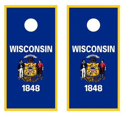 Wisconsin 1848 Cornhole Wood Board Skin Wra Ripper Graphics