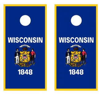 Wisconsin 1848 Cornhole Wood Board Skin Wra Ripper Graphics