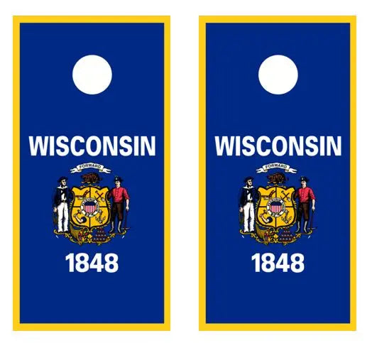 Wisconsin 1848 Cornhole Wood Board Skin Wra Ripper Graphics