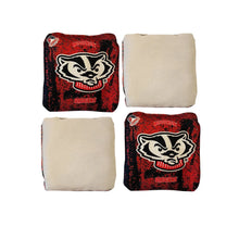 Load image into Gallery viewer, &quot;Wisconsin Badger Officially Licensed Two-Sided Pro-Level Regulation All Weather Resistant Cornhole Bag | Set of 4 FH2111BAGSG(Grey) KT Cornhole Wraps and Boards &quot;
